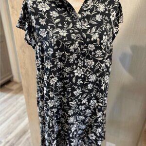 Time and Tru Black Floral Dress